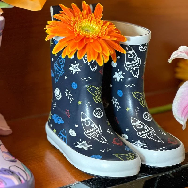 Customized your own print kids rubber gumboots