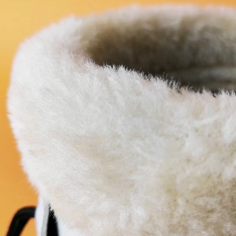 Ladies TPR sole fur lining rubber snow boots
