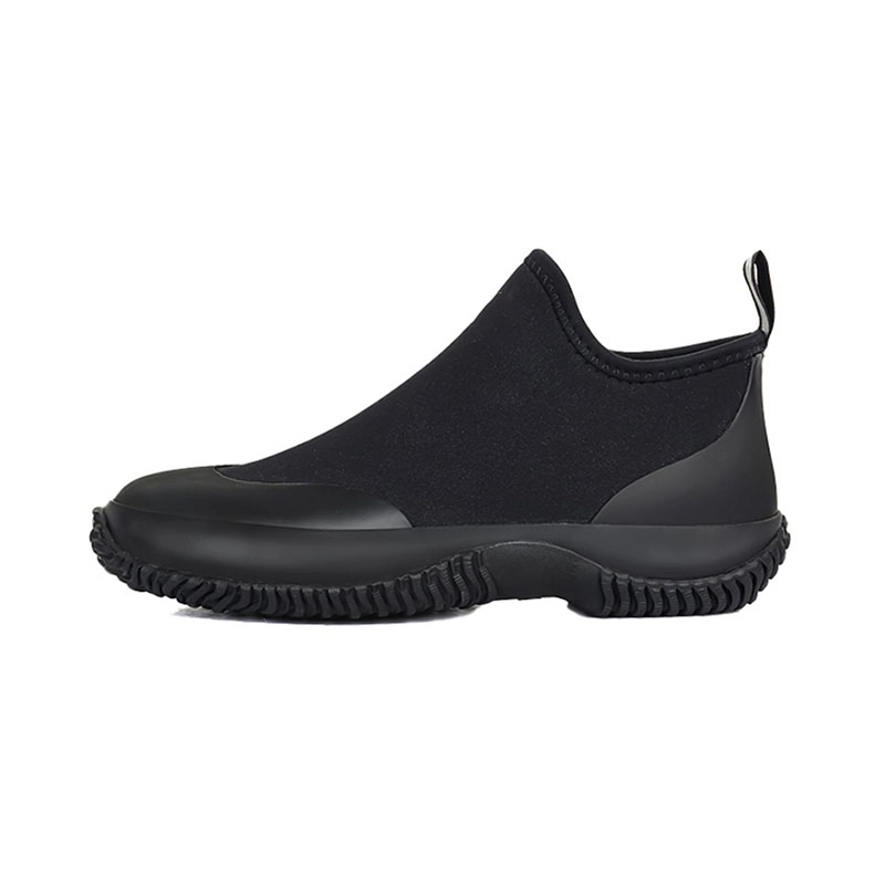 Short rubber neoprene slip-on garden shoes for men