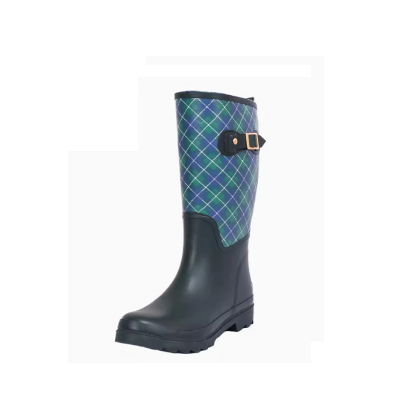 Ladies knee high rubber wellington boots
