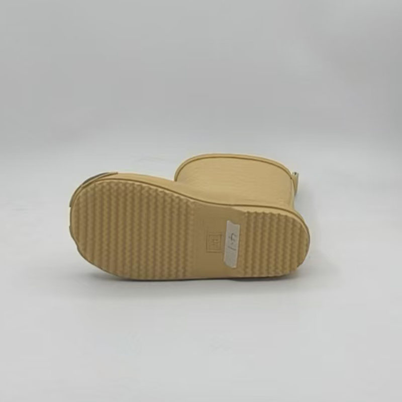 Yellow paw natural rubber toddler/kids rain boots