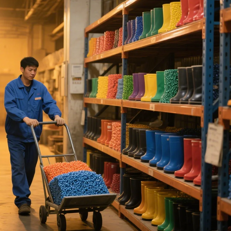 White unisex food industry boots