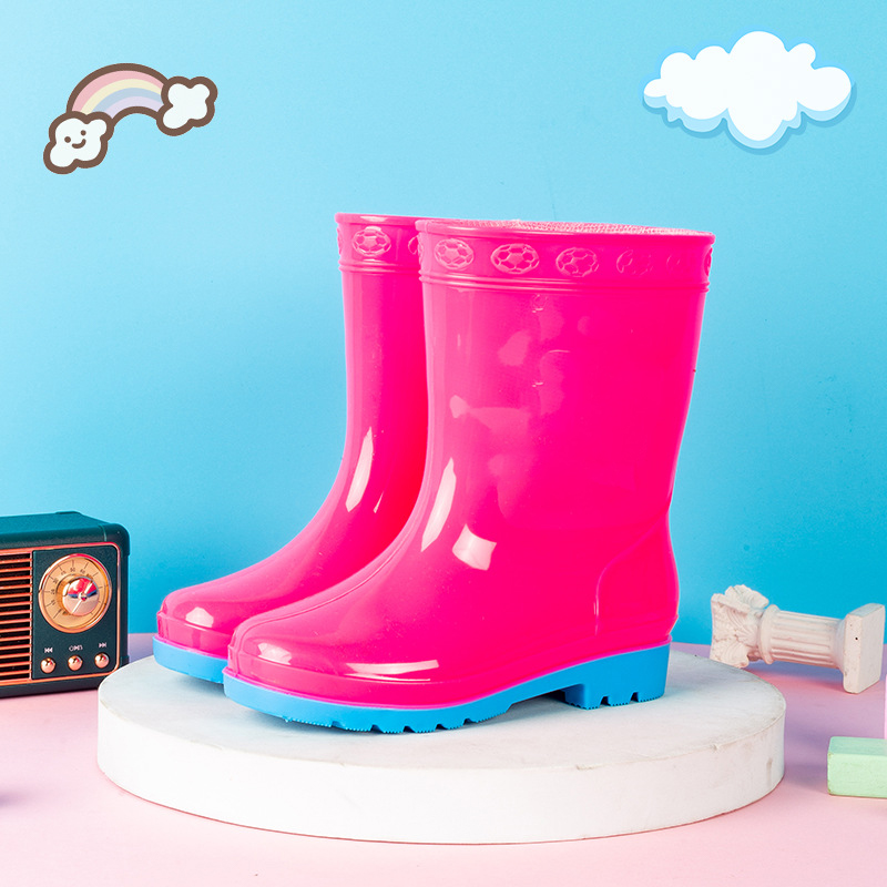 Base style lined jelly boots for kids women