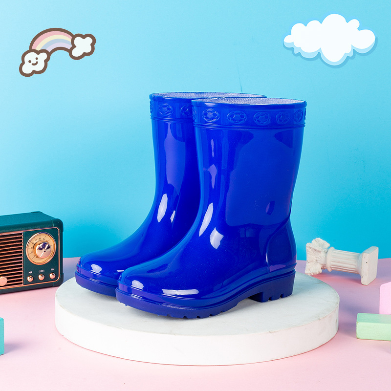 Base style lined jelly boots for kids women