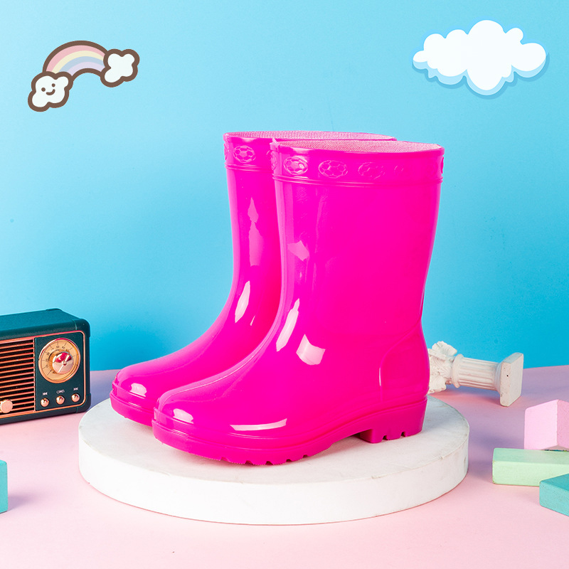 Base style lined jelly boots for kids women