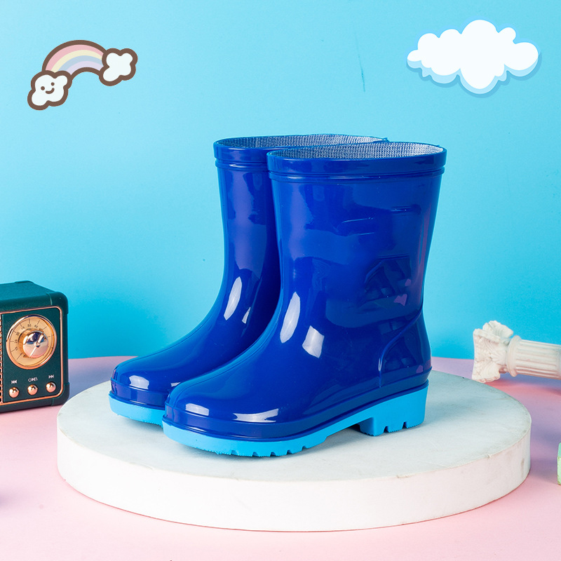 Base style lined jelly boots for kids women
