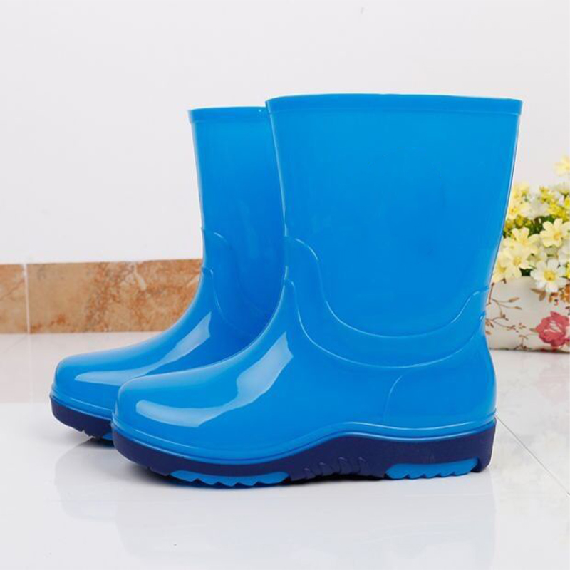 Family collection neon pink PVC rain boots