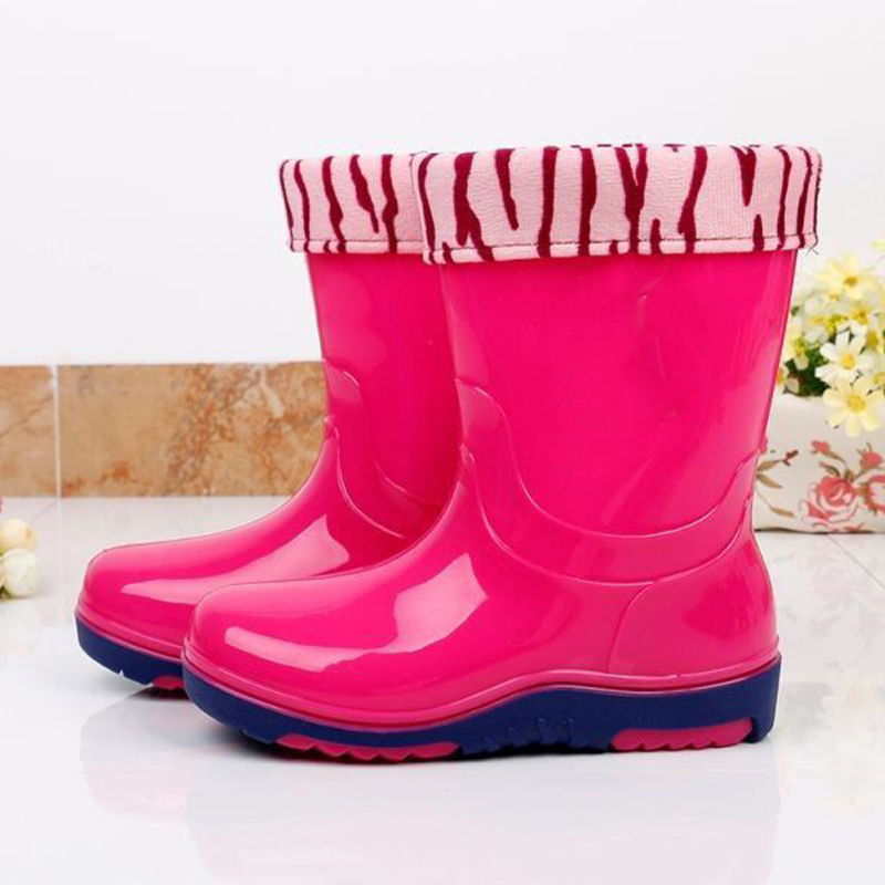 Family collection neon pink PVC rain boots