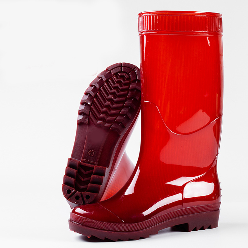 High cut transparent pvc boots for men