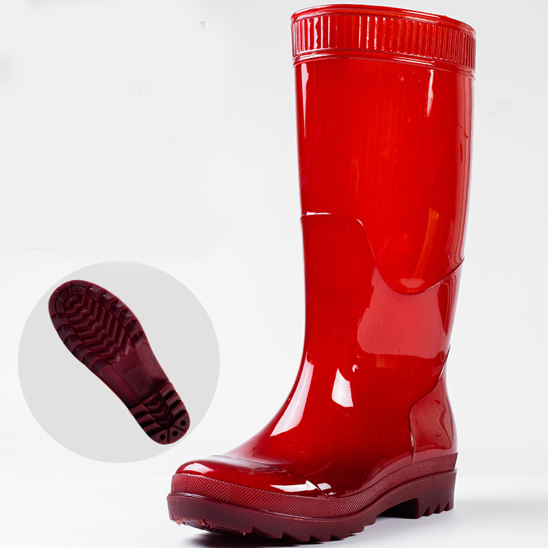 High cut transparent pvc boots for men