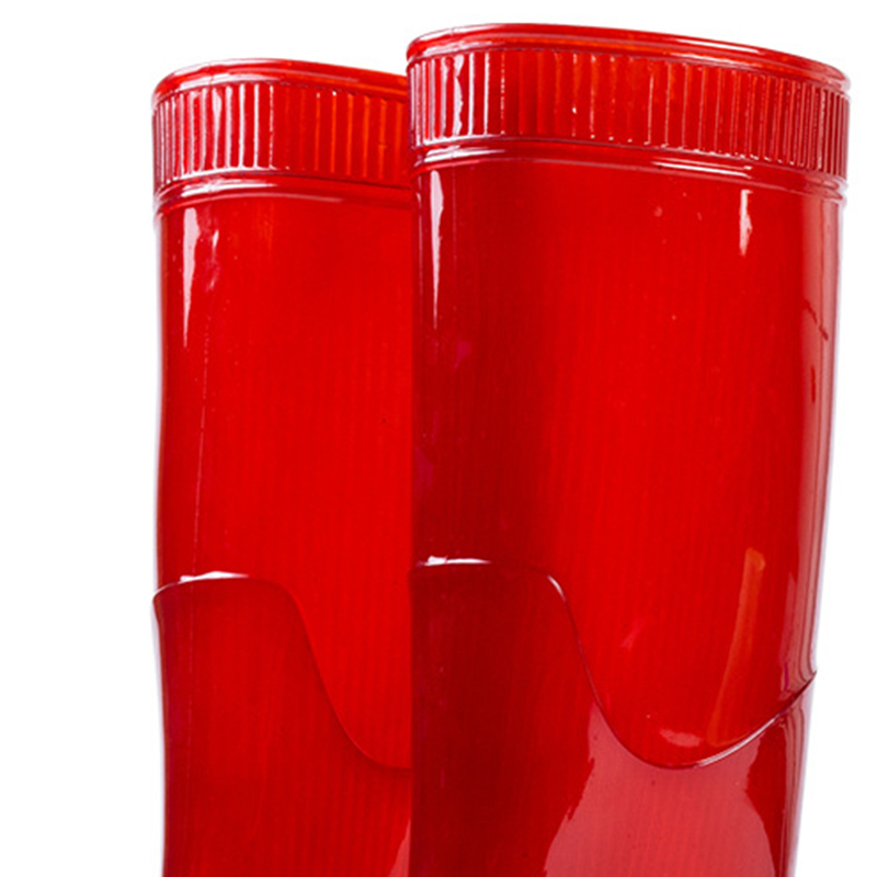 High cut transparent pvc boots for men