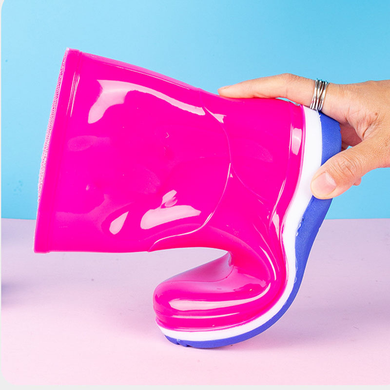 Kids women transparent PVC jelly boots size 26-40