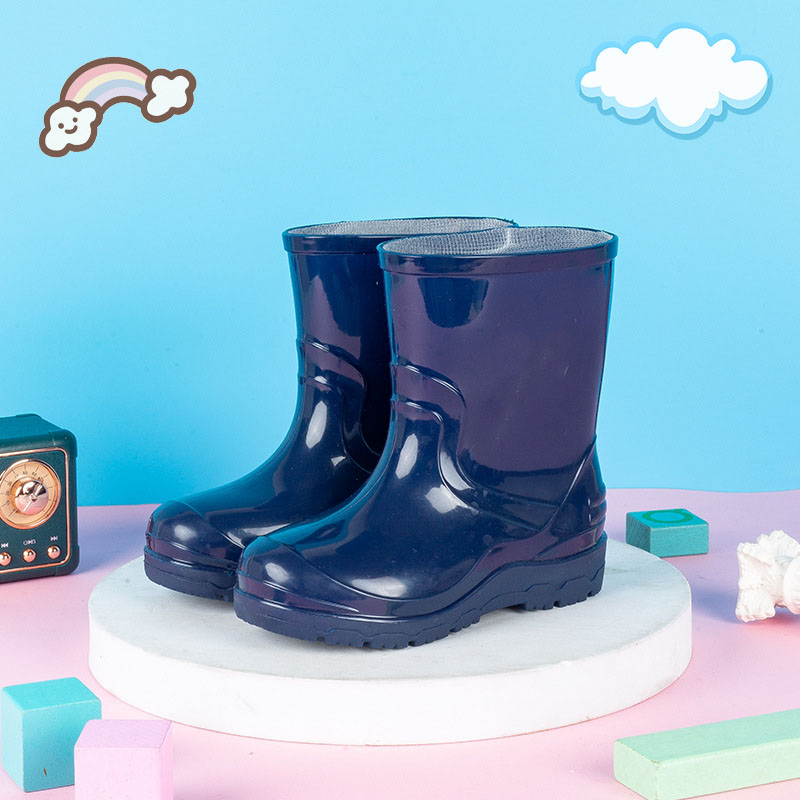 Kids women transparent PVC jelly boots size 26-40