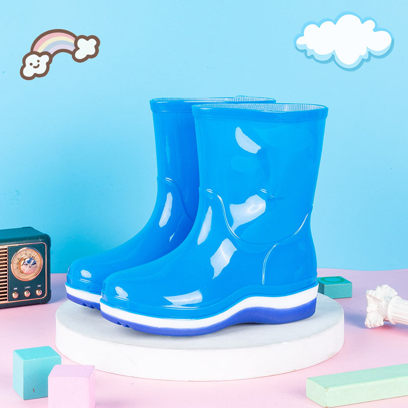 Kids women transparent PVC jelly boots size 26-40
