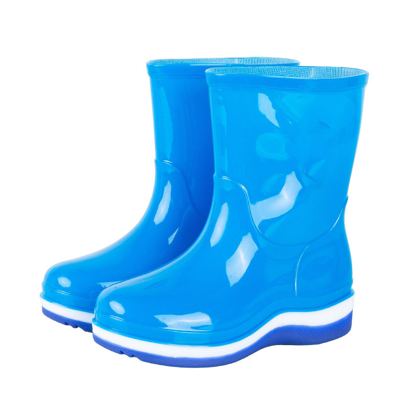 Kids women transparent PVC jelly boots size 26-40