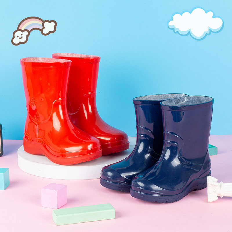 Kids women transparent PVC jelly boots size 26-40
