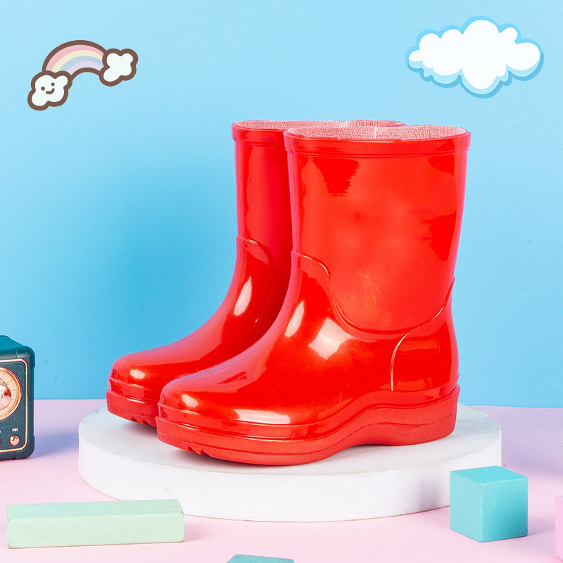 Kids women transparent PVC jelly boots size 26-40