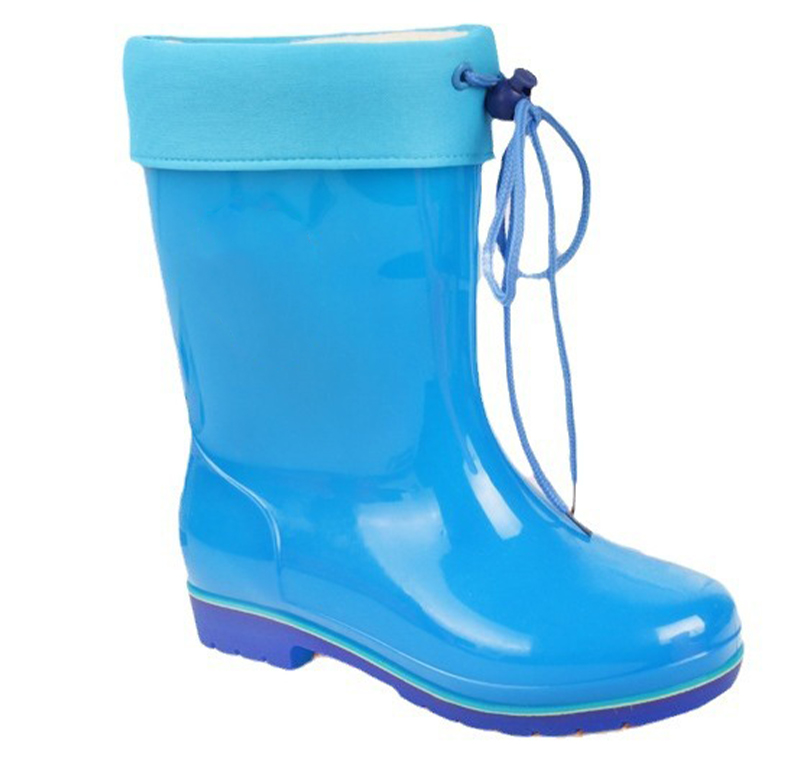 OEM kids PVC boots with removable fur socks