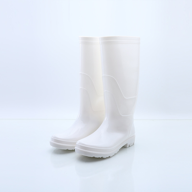 White unisex food industry boots
