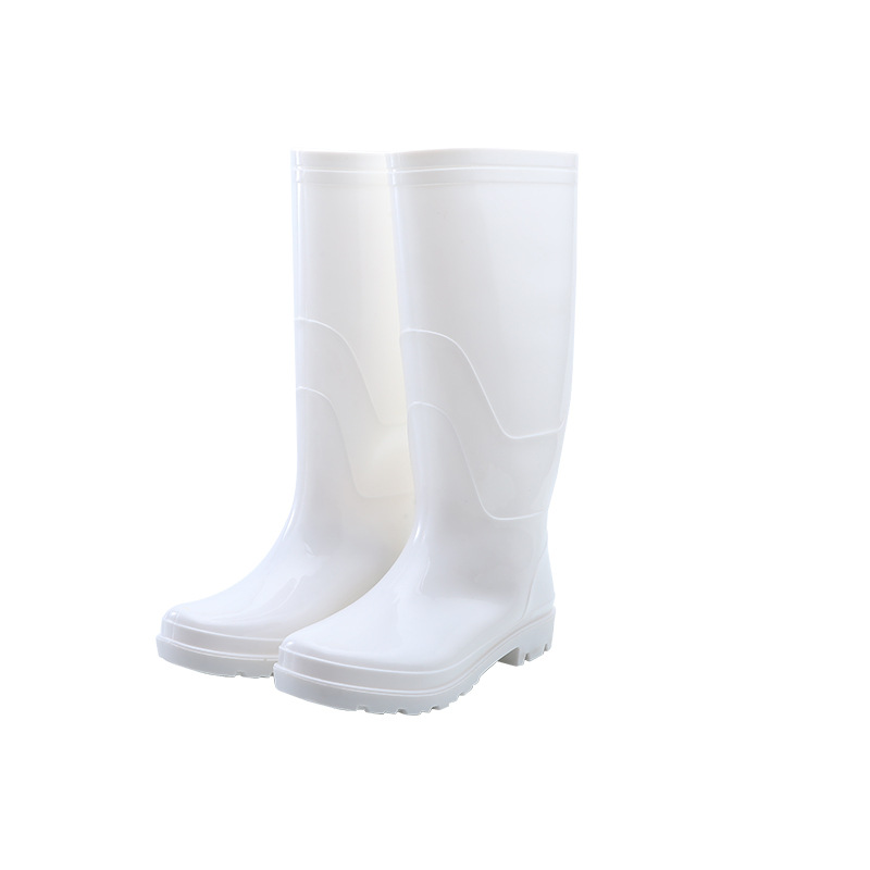 White unisex food industry boots